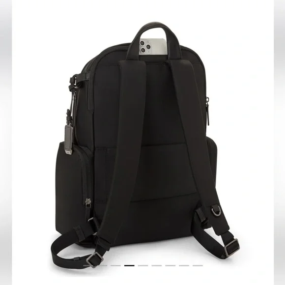 Tumi Black Men's Travel Backpack with Multiple Zip Pockets - Picture 4 of 12